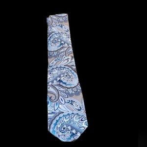 Stafford Blue and Gray Paisley Tie